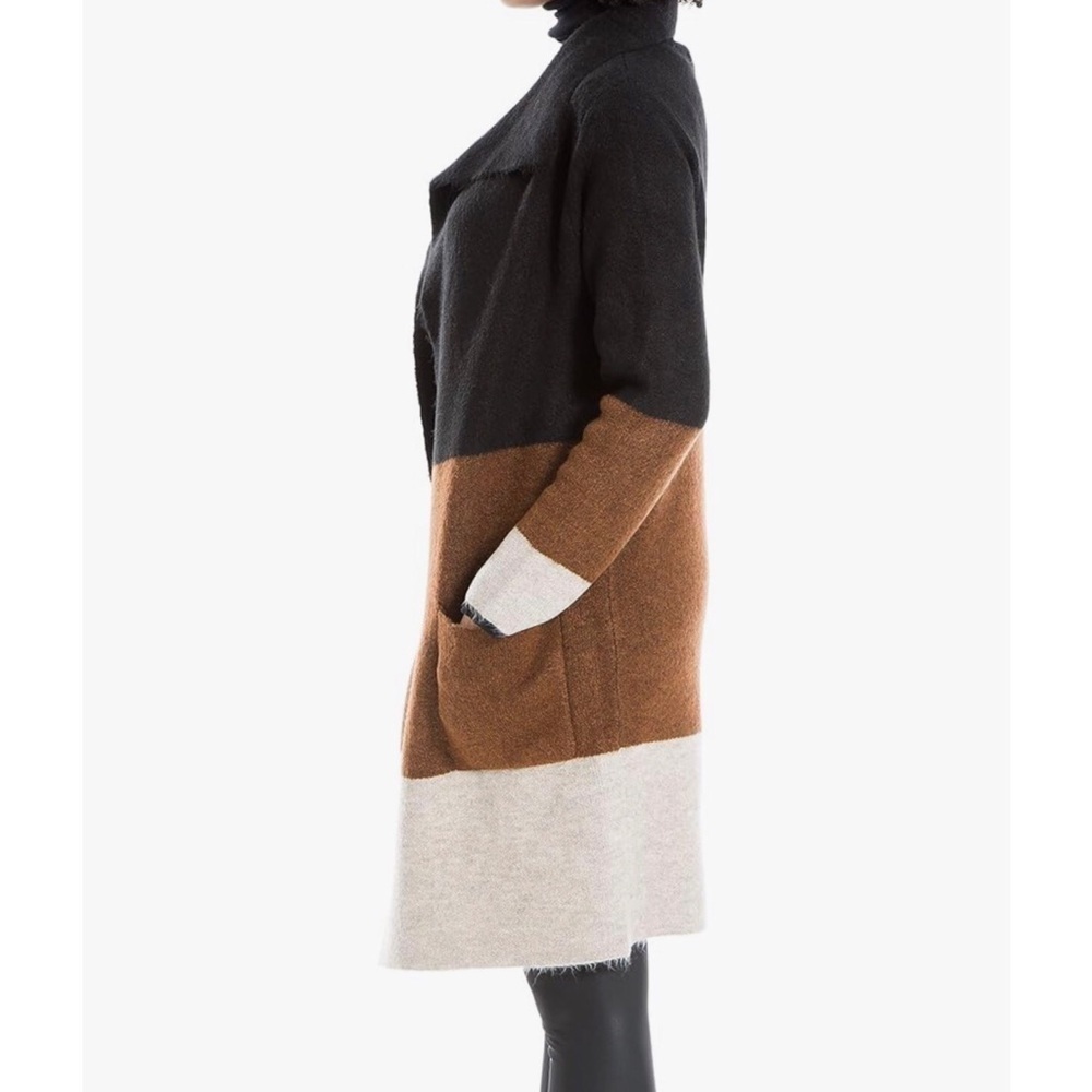 Max Studio Colorblock Open Front Long Cardigan Sw… - image 8